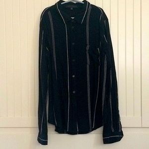 Striped Black Button Down